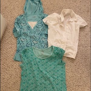 3 GIRLS XL 14 NAME BRAND SHIRTS